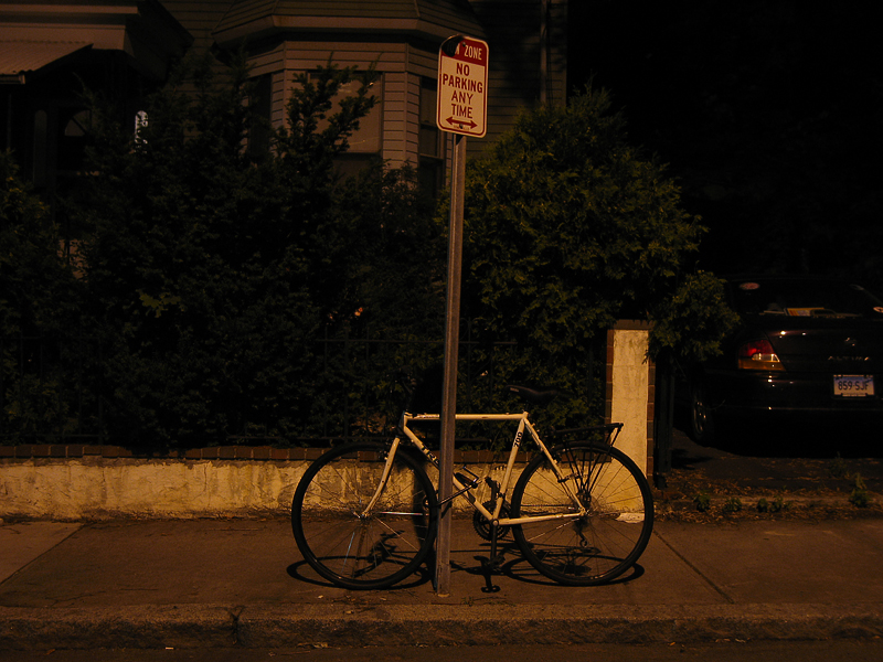 the bike in the night