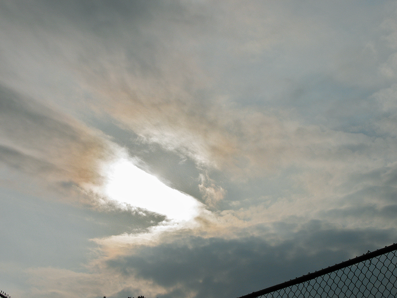 the sun can't hide behind clouds