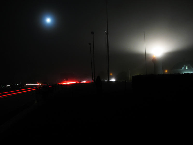 chatham lighthouse on a foggy day