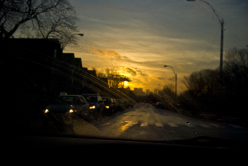 the continuing study of the sky and dirty windshields