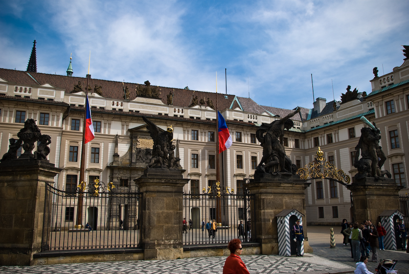 entering prague castle