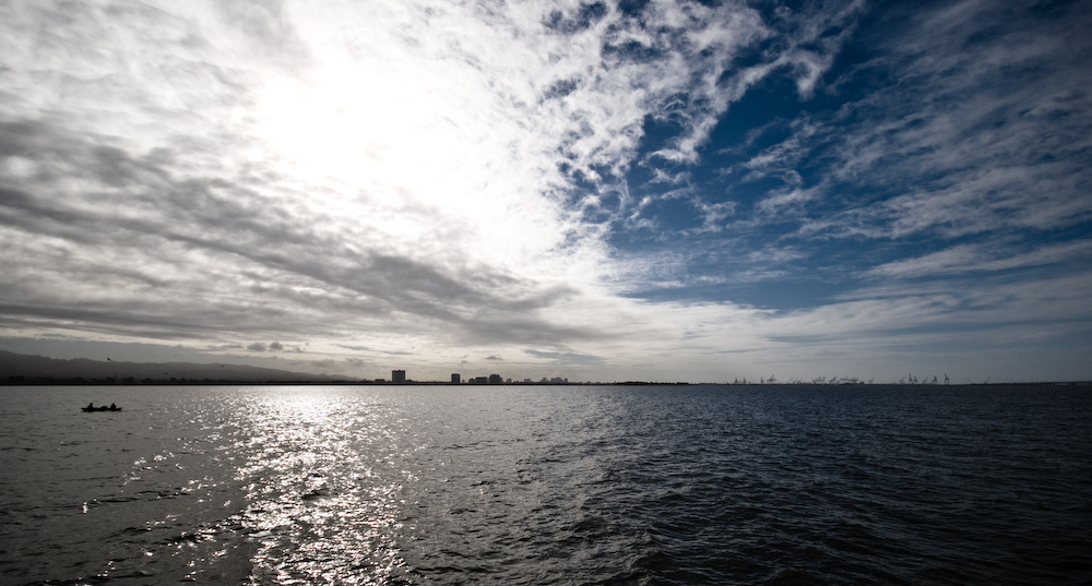 sweeping clouds over oakland